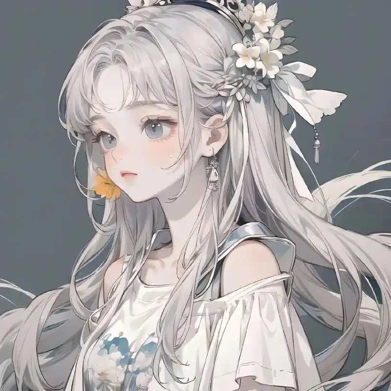 白色是最美的谎言 #ai绘画 #优质头像 #动漫女头 #女生 - 抖音