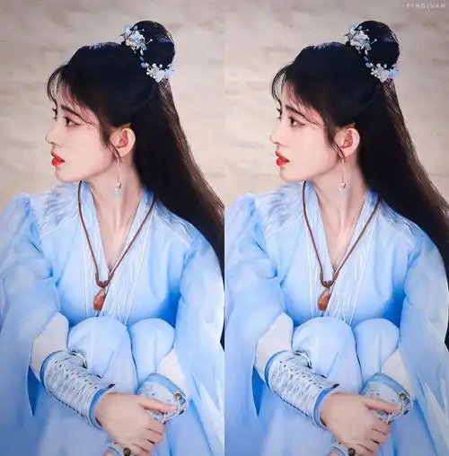 鞠婧祎花戎#jjy#鞠婧祎魏枝#蓝色系 or 粉色系[发射爱心]@鞠婧t