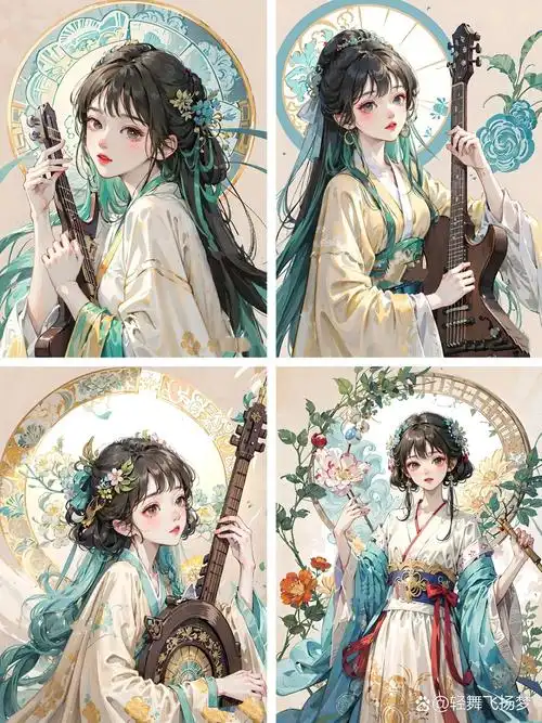 古风人物手绘,古风动漫人物临摹 绘画素材|国风动漫人物插画