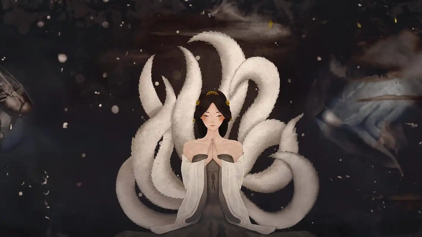 山海经异兽:九尾狐,长着九条尾巴,能幻化成人