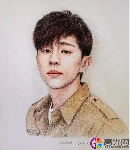 邓伦彩铅手绘步骤图邓伦人物彩铅画教程