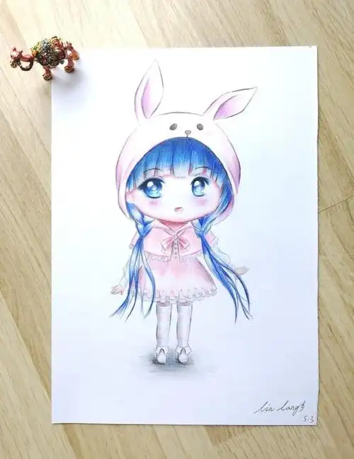 马克笔手绘头像图集简单的q版人物萌图q版动漫人物简笔画如果你喜欢