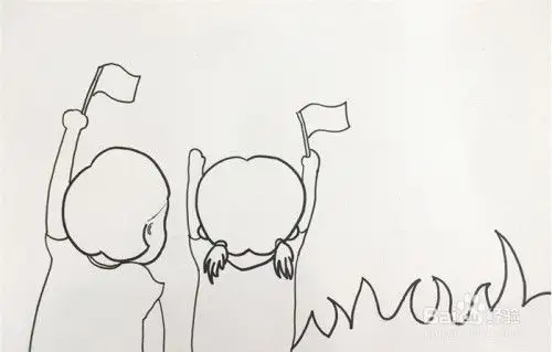 美丽的祖国简笔画