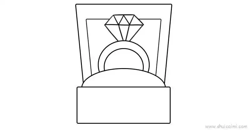 情人节戒指儿童画怎么画 情人节戒指简笔画图片