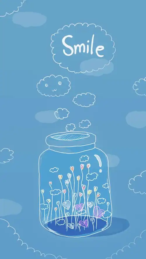 浅蓝色微笑_手机主题_360手机主题商店