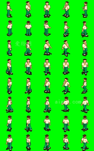 112 - 行走图-《楚留香新传》全套角色8方向行走图 技能 头像素材