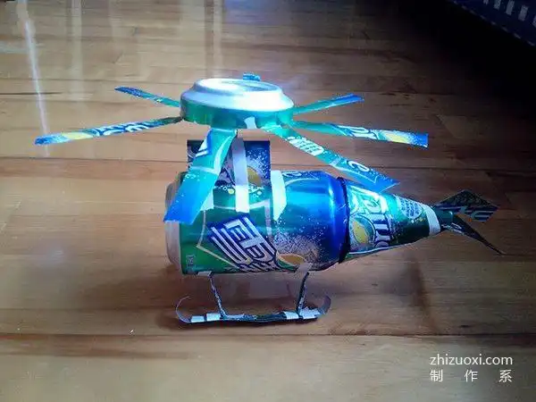 易拉罐diy直升飞机的做法图解大全 - 制作系手工网