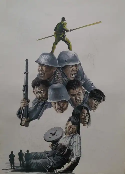 电影《八佰》,马克笔手绘