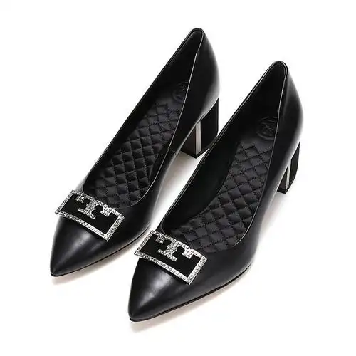 toryburch托里伯奇奢侈品tb女鞋皮革中跟船鞋64123