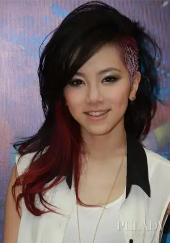 那些年我们追过的明星发型 邓紫棋斜分扎发