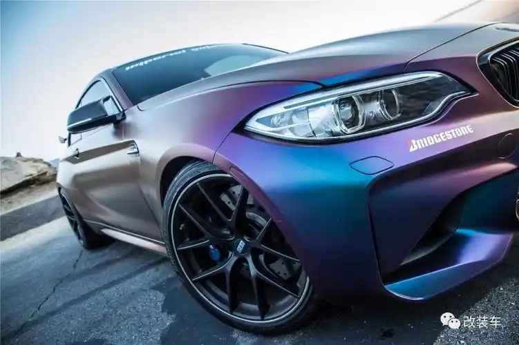 宝马m2深度进化 蓝紫渐变 搭配m4 gts尾翼-新浪汽车