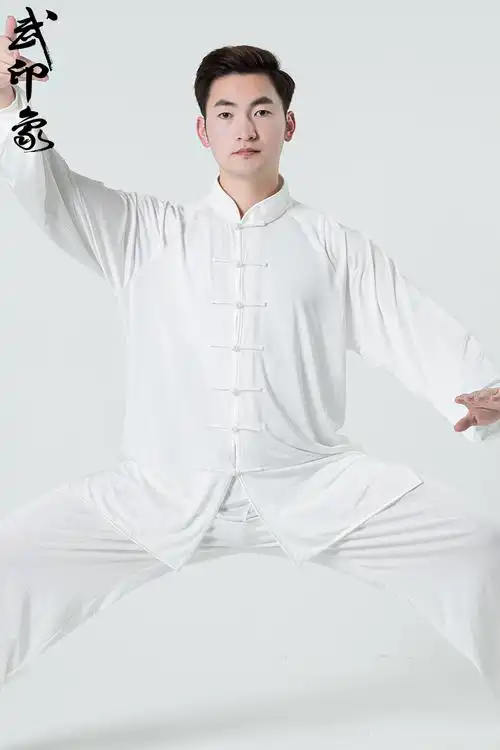 武印象太极服女春夏季牛奶太极拳服装中老年武术练功太极服