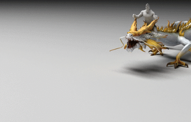 3dmax模型 游戏影视动画中华中国龙模型游戏美术素材白龙资源文件