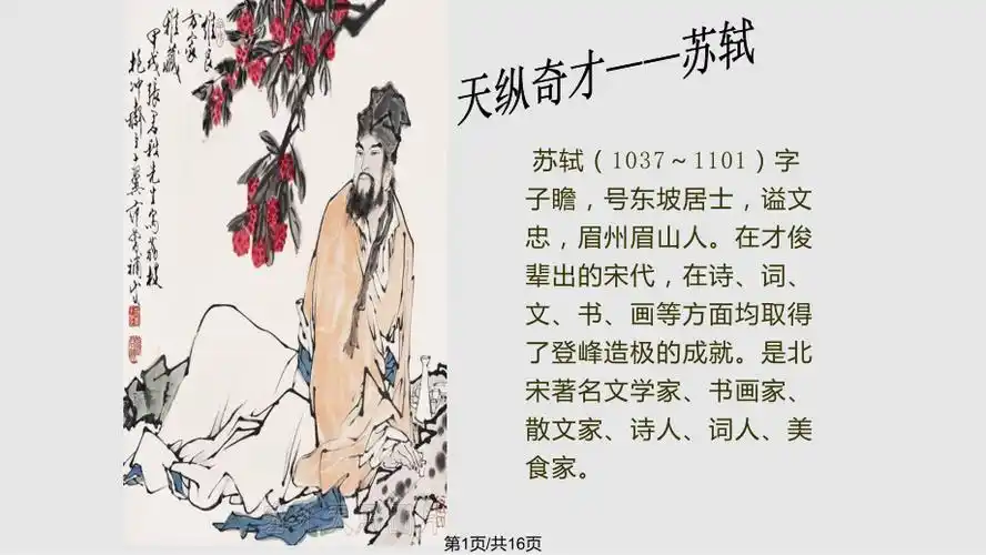 苏轼简介实用ppt课件ppt课件