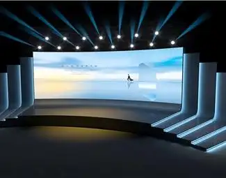 现代舞台设计发布会3d模型下载