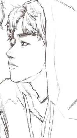 男生侧脸简笔画帅气男生侧脸简笔画