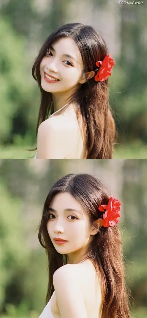 许杨玉琢小红花明艳娇媚写真