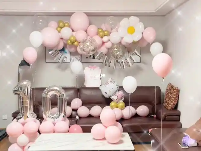 10岁宝贝家庭小型生日布置