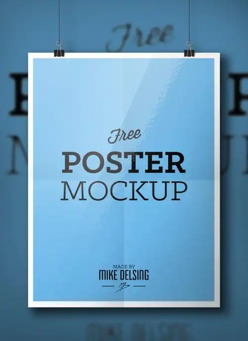 四款海报样式效果展示psd分层素材