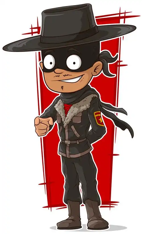 矢量的卡通盗贼插图