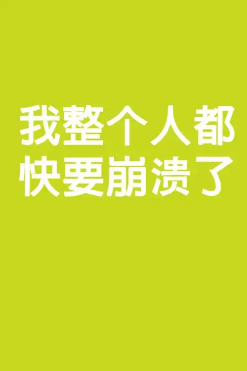 我整个人都快要崩溃了.可是没人能救我.