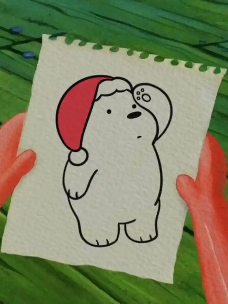 简笔画白熊附过程