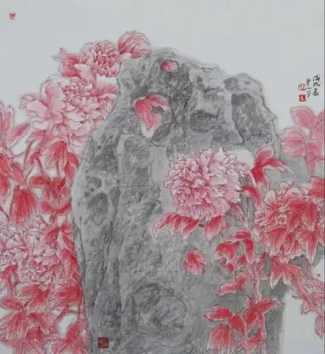 泰丰文化签约画家王中一作品他笔下的写意花鸟洒脱大气,生动自然,洋溢