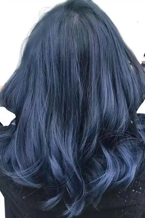 网红抖音蓝黑色染发膏无刺激蓝紫色植物染发剂雾蓝色暗蓝色宝石蓝