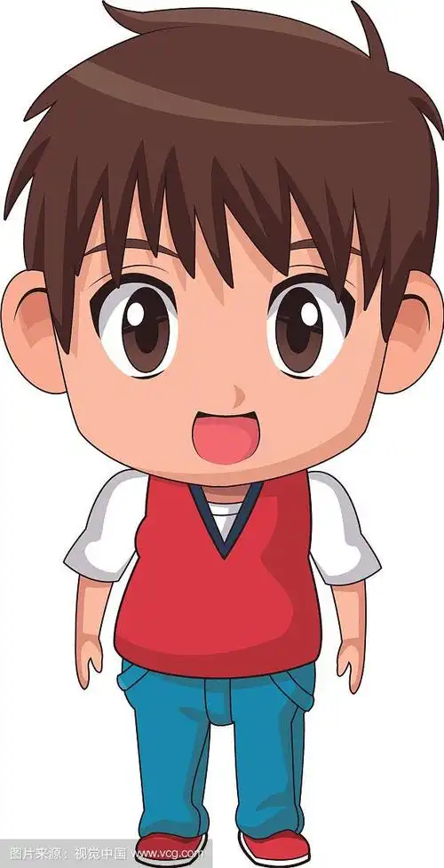 可爱的小男孩动漫面部表情形象