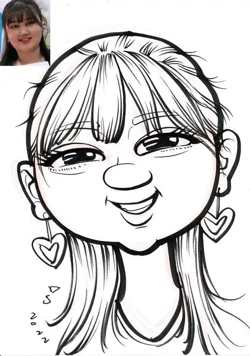 简笔肖像漫画似颜绘大叔漫画