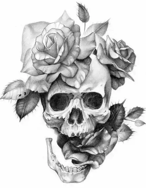 最恐怖骷髅头图片素描,37张霸气骷髅头死神图片