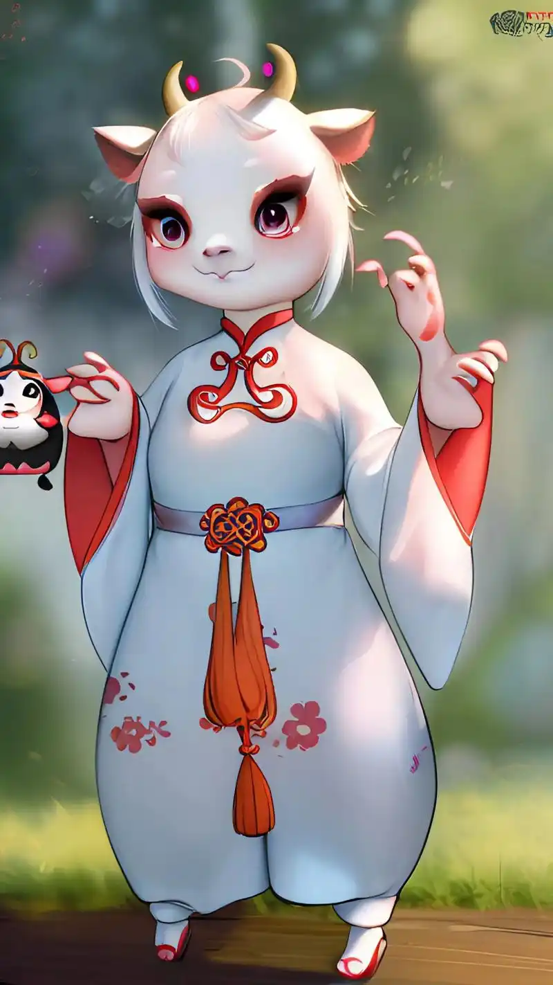 中国汉服超级可爱的小拟人化牛#十二生肖 - 抖音