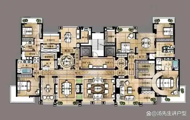 498平米"豪无人性"的顶级大平层,五房四厅无与伦比!