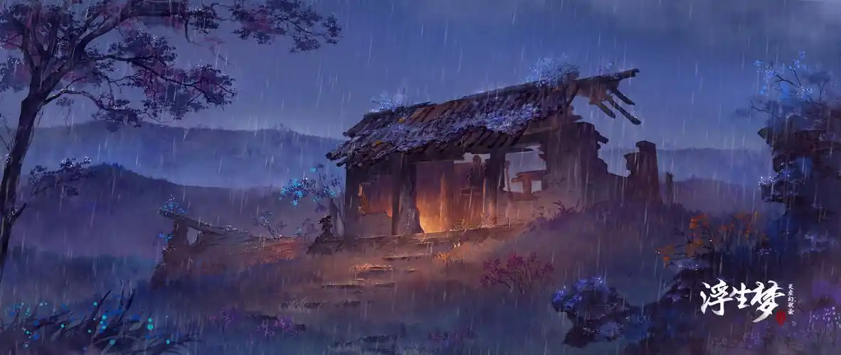 云山赤霞枫红似火,古风唯美场景,适合做壁纸