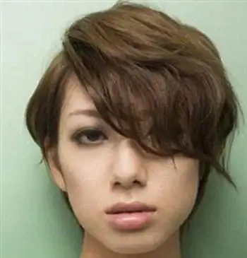 短发的纹理烫什么样的脸型纹理遮半张脸的新发型图片
