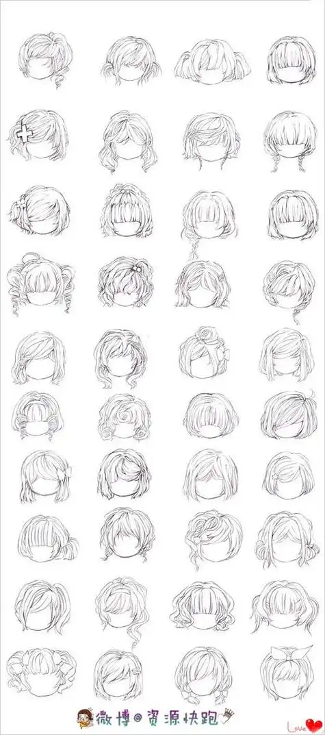 头发简笔画女生公主头发简笔画女生