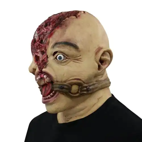 万圣节鬼脸吓人面具成人恐怖丧尸僵尸鬼舞乳胶修女女巫抖音整蛊 青年