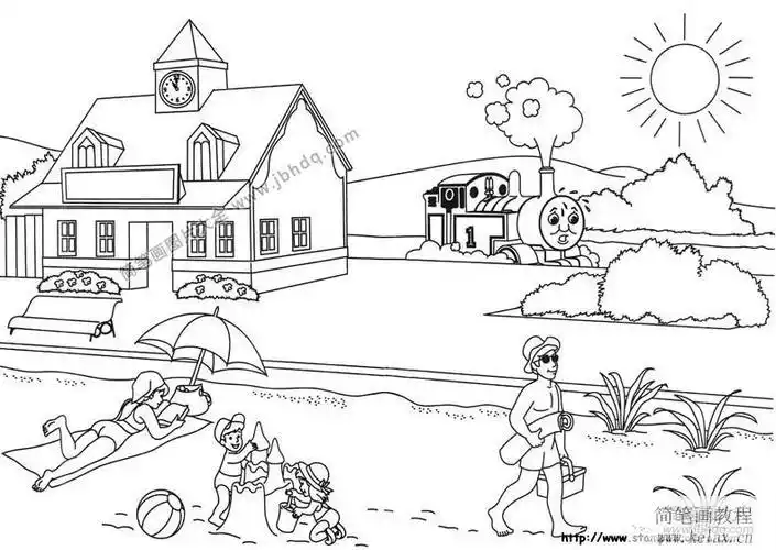 幼儿园社会简笔画