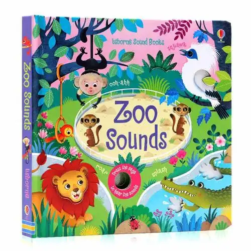 《动物园的声音 原版usborne sound books zoo sounds幼儿英文启蒙