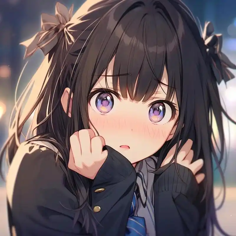 单马尾动漫女高头像