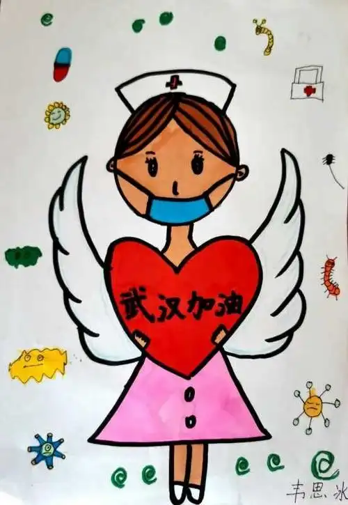 一年级韦思冰同学作品《白衣天使》