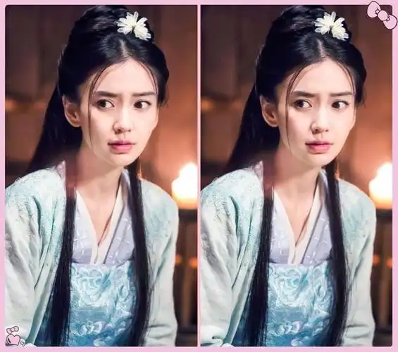 比如在《孤芳不自赏》中,身穿短领的白衣古装,在搭配一个"流苏髻"发型