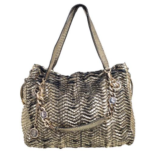宝格丽bvlgari女士单肩包|gold python monete shoulder bag