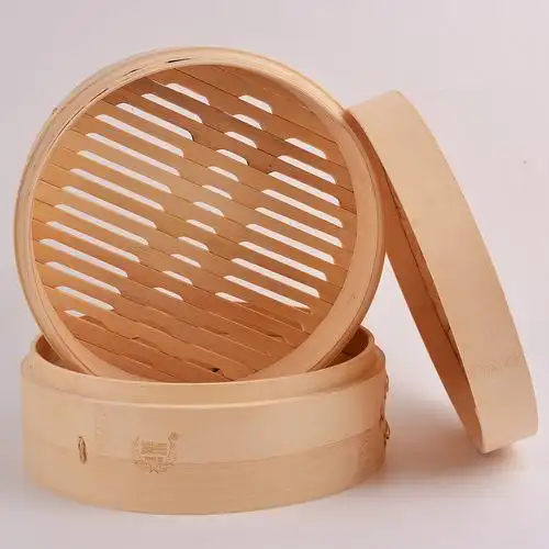 滕阁加深加高蒸笼手工竹制家用笼屉蒸笼小笼包子馒头商用蒸屉