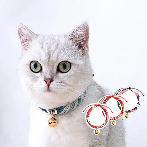 猫项圈带铃铛猫咪项链和风宠物可爱日本小幼猫英短猫颈圈套——爱窝窝