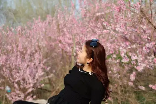 唯美!炎帝故里十里桃花盛开,美女如云成一道靓丽风景线