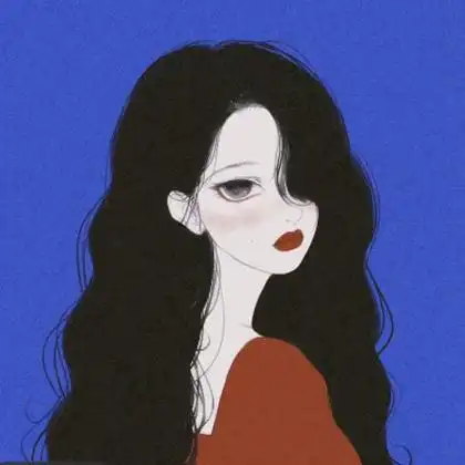 女生孤独伤感头像手绘