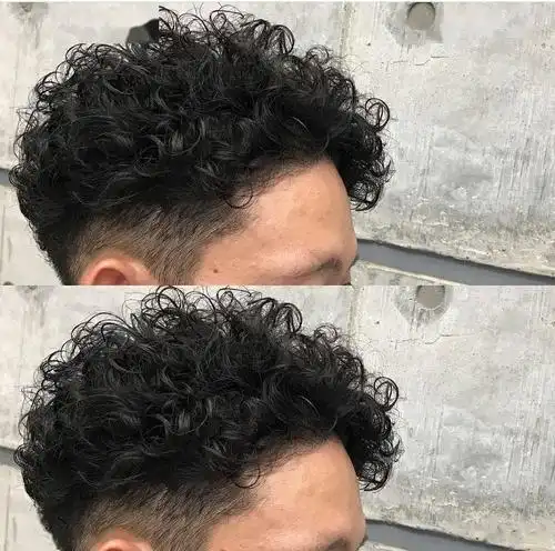 男士小卷发