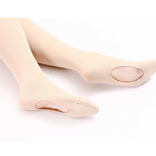 懒人足浴免脱连裤袜加大码薄绒春秋季不透肉打底袜中厚露脚底丝袜