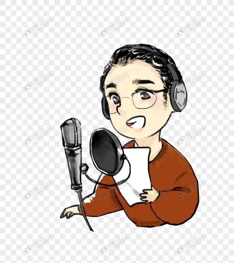 配音播音的男孩元素素材下载-正版素材401650101-摄图网